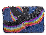 Chanel Rainbow Sequin Flap Bag 21K Medium G6I
