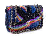 Chanel Rainbow Sequin Flap Bag 21K Medium G6I