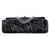 Chanel Paris-Shanghai Studded CC Flap Bag 2010 Black Medium Classic Pudong RIE