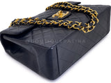 Chanel 1994 Vintage Black Maxi Classic Flap Bag 24k GHW FTD