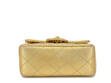 Chanel 1994 Vintage Gold “Child” Extra Square Mini Kelly Bag O3E