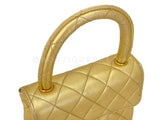 Chanel 1994 Vintage Gold “Child” Extra Square Mini Kelly Bag O3E