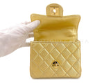 Chanel 1994 Vintage Gold “Child” Extra Square Mini Kelly Bag O3E
