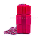 Chanel 2014 Pink Lego Brick Minaudière Plexiglass Clutch Shoulder Bag RHW VW2