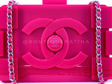 Chanel 2014 Pink Lego Brick Minaudière Plexiglass Clutch Shoulder Bag RHW VW2