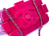 Chanel 2014 Pink Lego Brick Minaudière Plexiglass Clutch Shoulder Bag RHW VW2