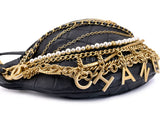 Chanel 19A Black All About Chains Pearl Fanny Pack Bag GHW 1LP