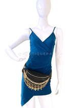Chanel 19A Black All About Chains Pearl Fanny Pack Bag GHW 1LP
