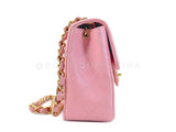 Chanel 2004 Vintage Sakura Pink Caviar Square Mini Flap Bag 24k GHW RJA