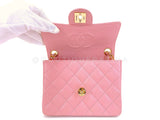 Chanel 2004 Vintage Sakura Pink Caviar Square Mini Flap Bag 24k GHW RJA