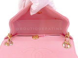 Chanel 2004 Vintage Sakura Pink Caviar Square Mini Flap Bag 24k GHW RJA