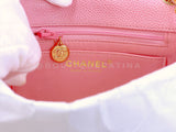 Chanel 2004 Vintage Sakura Pink Caviar Square Mini Flap Bag 24k GHW RJA