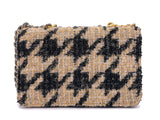 Chanel 19 19K Beige-Black Houndstooth Wallet on Chain WOC Bag Set JV3