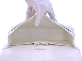 Chanel Vintage White Caviar Medium Classic Double Flap Bag 24k GHW 4RF