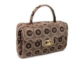 Rare Chanel 2002 Vintage Velvet COCO Retro Top Handle Bag 24 GHW BRT