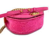 Chanel 23FW Fuchsia Pink Shearling Round Boy Flap Bag GHW EB1