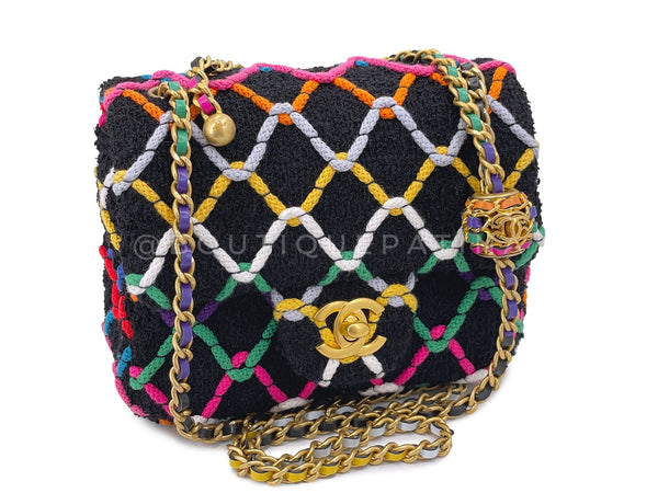 Chanel Rainbow Roped Square Mini Pearl Crush Flap Bag 2022