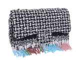 Chanel 2014 Paris-Dallas Métiers d'Art Tweed Beaded Fringe Flap Bag RHW WY5