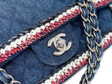 Chanel 2018 Framed Denim Medium Classic Flap Bag SHW MVJ