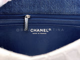 Chanel 2018 Framed Denim Medium Classic Flap Bag SHW MVJ