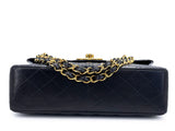 Chanel 1996 Vintage Black Jumbo Classic Flap Bag 24k GHW Lambskin 3QC
