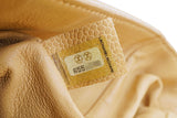 Chanel 2001 Vintage Beige Caviar Jumbo Classic Flap Bag 24k GHW Curved MQV