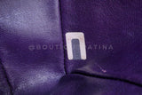 Chanel 1991 Vintage Purple Quilted Suede Jeweled Gripoix Flap Bag 24k GHW 58R