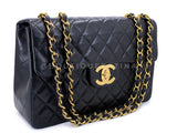 Chanel 1994 Vintage Black Maxi Classic Flap Bag 24k GHW FTD