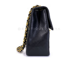 Chanel 1994 Vintage Black Maxi Classic Flap Bag 24k GHW FTD