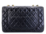 Chanel 1994 Vintage Black Maxi Classic Flap Bag 24k GHW FTD