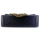 Chanel 1994 Vintage Black Maxi Classic Flap Bag 24k GHW FTD