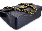 Chanel 1994 Vintage Black Maxi Classic Flap Bag 24k GHW FTD