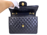 Chanel 1994 Vintage Black Maxi Classic Flap Bag 24k GHW FTD