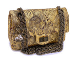 Chanel Vintage 2009 Paris-Moscou Gold Brocade 2.55 Reissue Flap Bag 224 Small Mini Moscow 39F
