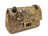 Chanel Vintage 2009 Paris-Moscou Gold Brocade 2.55 Reissue Flap Bag 224 Small Mini Moscow 39F