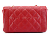 Chanel 1994 Vintage Red Caviar Small Diana Flap Bag 24k GHW YRN