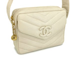 Chanel Vintage Mushroom Beige Caviar Covered CC Camera Bag 24k GHW 6K9