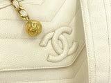 Chanel Vintage Mushroom Beige Caviar Covered CC Camera Bag 24k GHW 6K9