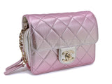 Chanel 22C Metallic Mermaid Ombre Pink Mini Wallet Flap Bag GHW ES7