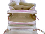 Chanel 22C Metallic Mermaid Ombre Pink Mini Wallet Flap Bag GHW ES7