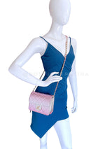 Chanel 22C Metallic Mermaid Ombre Pink Mini Wallet Flap Bag GHW ES7