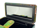 Chanel 1995 Vintage Holographic Green Vanity Case Bag 24k GHW
