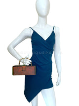 Chanel 1995 Vintage Holographic Green Vanity Case Bag 24k GHW