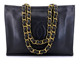 Chanel 1994 Vintage Black Chunky Chain Classic Tote Bag 24k GHW AO8
