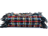 Rare Chanel Vintage Beaded Multicolor Tweed Fringe Reissue Flap Bag RHW 69C