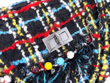 Rare Chanel Vintage Beaded Multicolor Tweed Fringe Reissue Flap Bag RHW 69C