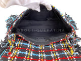 Rare Chanel Vintage Beaded Multicolor Tweed Fringe Reissue Flap Bag RHW 69C