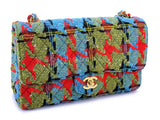 Rare Chanel Vintage Tweed Multicolor Medium Classic Double Flap Bag 24k GHW FJT