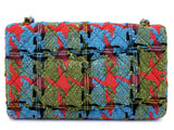 Rare Chanel Vintage Tweed Multicolor Medium Classic Double Flap Bag 24k GHW FJT