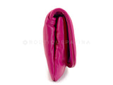 Chanel Fuchsia Pink Lambskin Puffy Large Clutch Flap Bag GHW V6V